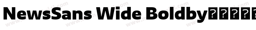 NewsSans Wide Boldby字体转换